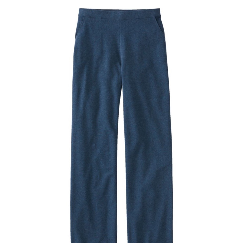 NWT L.L. Bean Women's Perfect Fit Pants, Straight-Leg in Blue Heather, Med